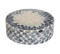 Atmosphera Créateur d'intérieur - Boîte Déco Ronde "Sheila" 25cm Gris Gris