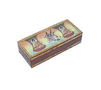 Boîte décorative Bouddha et Saraswati en bois de manguier