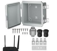 Boîte d'élevage - boîtier électrique résistant aux intempéries, étui de projet durable | Boîtier de protection monté IP65 avec couvercle verrouillable pour la gestion des câbles