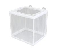 Boîte d'élevage d'aquarium - Bac d'élevage de poissons - Réservoir d'élevage de poissons avec filet - Filet de séparation avec ventouses - Station d'élevage de crevettes Guppy - Réservoir d'incubateur