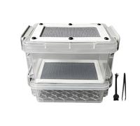 Boîte d'élevage de à soie, boîtier de tamis anti-humidité, avec pince à épiler et brosse, pour reptiles, oiseaux, poules, lézards, grenouilles, tortues