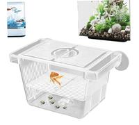 Boîte d'élevage de Poissons 5x3x3, boîte d'élevage 'Isolation Transparente pour Aquarium, Petit réservoir en Plastique détachable pour bébés crevettes Clown Guppy