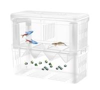 Boîte d'élevage de poissons à double couche | Boîte à éclosion transparente avec ventouses pour gupy, poissons-clowns, petits poissons