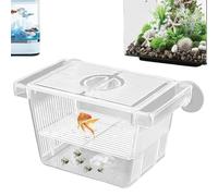 Boîte d'élevage de poissons, boîte d'éleveur d'isolation transparente pour aquarium, 5x3x3 en plastique détachable petit aquarium pour les bébés poissons, crevettes, poisson clown et coffret d'éleveu