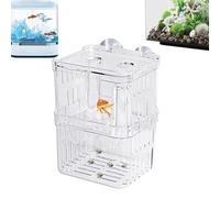 Boîte d'élevage de poissons - Boîte d'isolation en acrylique avec ventouses | Séparateur d'aquarium | Boîte d'incubateur d'écloserie pour bébés poissons-clowns, guppy