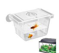 Boîte d'élevage de poissons - Boîte d'isolation en acrylique avec ventouses | Séparateur d'aquarium | Boîte d'incubateur d'écloserie pour bébés poissons-clowns, guppy