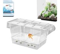 Boîte d'élevage de poissons d'aquarium - Configuration flottante unique, boîtes d'isolation transparentes pour poissons | Boîtes d'isolation épaisses transparentes pour incubateurs blessés
