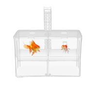 Boîte d'élevage de poissons | Récipient d'éclosion transparent, boîte d'isolation à double chambre pour aquarium, crevettes, eau salée, eau douce et vivante, culture, spécimen, observation des