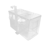 Boîte d'élevage de poissons Transparent | Boîte d'isolation à double chambre pour poissons Guppy Fry Betta Crevette eau salée Aliments vivants Culture Spécimen