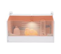 Boîte d'élevage de poussins avec thermomètre, abreuvoir, lampe chauffante et couches pour animaux de compagnie, gradation en continu, incubateur pour poussins et poulets canards