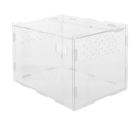 Boîte D'élevage de Reptiles Transparente Ventilation, Acrylique | Surface Dure et Brillante, Transmission Lumineuse, pour Serpents et Petits Animaux, Transport Domestique