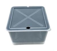 Boîte d'élevage de tortues ventilée pour éclosions (noir) | Sécurisé pour s'échapper : couvercle étanche, empêche les tortues de sauter, confinement sûr pour les animaux de compagnie