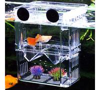 Boîte d'Élevage en Acrylique Double Couche pour Aquarium - Isolation, Éclosion et Élevage de Poissons Tropicaux