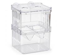 Boîte d'élevage pour Aquarium, boîte d'élevage Transparente à 2 Couches avec ventouses, écloserie 'Isolation pour Guppy crevettes Frites Poissons Clowns séparation des bébés Poissons