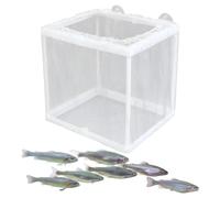 Boîte d'élevage pour aquariums - Boîte d'élevage de poissons en maille - Filet de séparation avec ventouses - Station d'élevage pour crevettes guppy