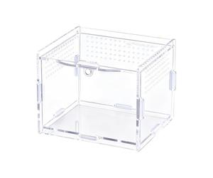 Boîte D'Élevage Pour Araignée Transparent Anti-Évasion Ventilé | Terrarium Acrylique pour Grenouille Pour Observation, Alimentation Et Escalade De Reptiles Mante Religieuse Serpent