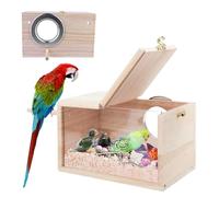 Boîte d'Élevage Transparente pour Oiseaux Nid pour Perruche :Boîte d'Élevage en Bois pour Perruches Bois Massif Cage d'Élevage pour Perroquets Boîte de Reproduction pour Oiseaux Maison d'oiseaux