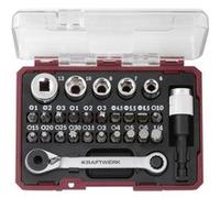 Boîte d'embouts avec mini liquet 1/4', 27 pcs. - KRAFTWERK - 306.378.008 G