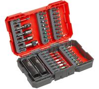 kwb Bit-Box pour visseuse à impact/percussion 39 pièces Jeu d'embouts avec porte-embouts et clés à douilles résistantes aux chocs, tiges E C 6.3