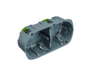 Boite d'encastrement 2 postes multi-matériaux diamètre 67mm