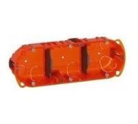 Boite d'encastrement BATIBOX multimatériaux triple postes profondeur 50 mm G