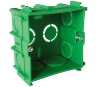 Zenitech - Boîte Maçonnerie Carrée 75x75x40mm - pour Appareillage à Vis et Griffes - Idéale pour Murs en Parpaing ou Briques - Résistance au Feu 850° - Vert - 75x75x40mm
