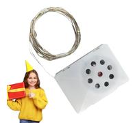 Boîte d'enregistrement vocal pour anniversaire - haut-parleur musical avec lumières LED pour fêtes, décorations lumineuses avec LED pour anniversaire, fille, épouse, mari, amis, maman, papa