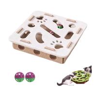Boîte d'enrichissement Cat Scratch Puzzle, boîte Labyrinthe en Feutre Puzzle, Jouets pour Chats d'intérieur, griffoir interactif avec 2 balles à clochettes, Stimulation mentale, Exercice de (Style C)
