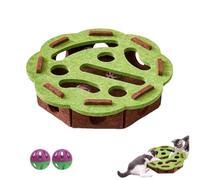 Boîte d'enrichissement Cat Scratch Puzzle, boîte Labyrinthe en Feutre Puzzle, Jouets pour Chats d'intérieur, griffoir interactif avec 2 balles à clochettes, Stimulation mentale, Exercice de (Style A)