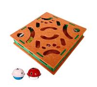 Boîte d'enrichissement de Lime à Ongles pour Chat - Feutre 40 x 40 x 8 cm Grinder Griffe Puzzle avec Boule Cloche | Parfait pour l'intérieur Chien Petit, Moyen et Grand toilettage Meubles de