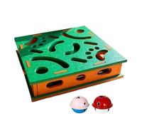 Boîte d'enrichissement de limes à ongles pour chat - 40 x 40 x 8 cm - Broyeur interactif en feutre avec boule cloche | Parfait pour chaton, chien, petit, moyen, grand, toilettage de sol intérieur