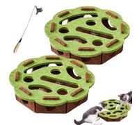 Boîte d'enrichissement pour chat avec clochette, labyrinthe en feutre mental pour stimuler les instincts d'énergie du chat, jouet puzzle interactif pour chats d'intérieur (mélange E)