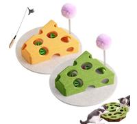 Boîte d'enrichissement pour chat avec clochette, labyrinthe en feutre mental pour stimuler les instincts d'énergie du chat, jouet puzzle interactif pour chats d'intérieur (mélange G)