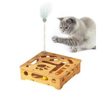 Boîte d'enrichissement pour chat - Jouet d'activité cérébrale interactif pour la stimulation mentale, le soulagement du stress avec panneaux en carton ondulé, labyrinthe félin pour intérieur et salon