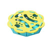 Boîte d'enrichissement pour chat - Jouet interactif à gratter - Labyrinthe amusant - Jouet puzzle pour chat avec boules cloches pour chats d'intérieur