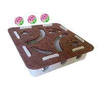 Boîte d'enrichissement pour puzzles à gratter pour chats - Solution avancée de problèmes, plateau de jeu, outil d'enrichissement de structure, développement des compétences, exercice de réflexion