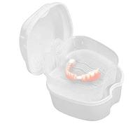 Boîte Dentier, Boîte à Dentier avec Panier Boîte de Rangement Appareil Dentaire pour Protège Dents Clair