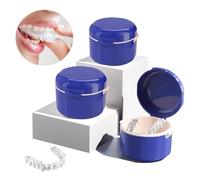 Boite Dentier Brosse A Dent Voyage Adulte Invisalign Goutiere Dents Alignement pour Appareil Detartrage Dentaire BoîTes, Bleu