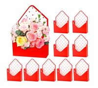 Boîte D'enveloppe De Bouquet - Emballage En Papier De 10 Pièces, Coffret En Papier Élégant, Support De Présentation De Fleurs Décoratives, Cadeau Réutilisable Pour Solution D'emballage | Fête De Maria
