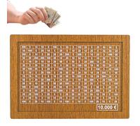 Boîte d'épargne pour compter l'argent - Coffre-fort de stockage d'argent, banque d'épargne sécurisée | Banque de défis financiers légère, caisse d'épargne portable et amusante avec numéros d'objecti