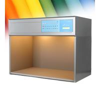 Boîte d'évaluation des couleurs avec 6 sources réglables LED pour plastiques et impression, Cabine lumineuse pour l'étalonnage des couleurs en textiles, jouets et cuir, sources D65 TL84 F UV CWF U30