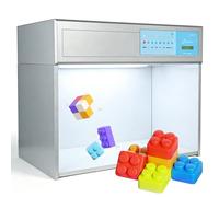 Boîte d'évaluation des couleurs pour évaluation précise en jouets et plastiques - Cabine lumineuse avec 6 sources LED incluant D65 TL84 F UV CWF U30, idéale pour textiles, cuir et impression