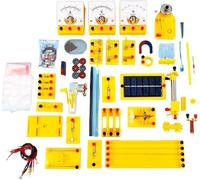 Boîte d'expérimentation de physique, d'électricité et d'électromagnétisme grande taille, kit complet d'accessoires laboratoire, équipement test résistance circuit générateur moteur
