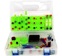 Boîte D'expérimentation Électrique De Paillasse Série Base Et Circuits | Kit de circuit physique avec supports de lampe et générateur à manivelle