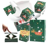 Boîte d'explosion de surprise de Noël CHUNLINLAODA-BoîTe Cadeau Surprise de Noël DIY Pop - Up Explosion Box pour mariages, anniversaires, Noë l et plus encore Noë l, Halloween, Anniversaire (vert)