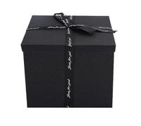 Boîte D'explosion DIY - Boite Cadeau Creative, Coffret Cadeau D'explosion De Surprise, Carré Explosion Box, Fait Main pour Le Scrapbooking, Les Anniversaires, La Saint Valentin, Les Mariages (Noir)