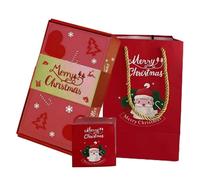 Boîte d'explosion Joyeux Noël Boîte d'explosion avec sac et 10 cartes de boîtes de rebond, surprise l'argent créatif pour les cadeaux vacances 'anniversaire 'anniversaire