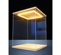 Boîte d'exposition en Acrylique, vitrine Lumineuse LED pour Objets de Collection et Figurines - Vitrine Transparente 10x10x10, 12x12x12, 30x30x30 cm (12x12x22 Pouces) - Idéale pour la décora