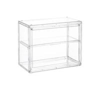 Boîte d'exposition pour figures - Organisateur de collecte en acrylique transparent, armoire de rangement avec fermeture magnétique, boîte de rangement à plusieurs niveaux, affichage plissé