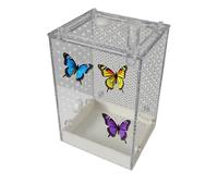 Boîte d'habitat d'alimentation ventilée - Conteneur de style acrylique haute visibilité, système de flux d'air multi-aération, conception de fermeture résistante aux fuites, boîtier d'affichage portab